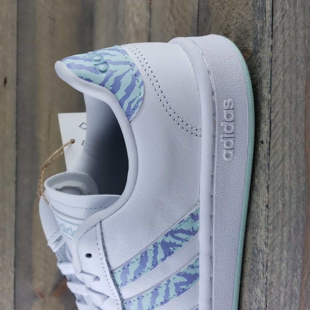 adidas Grand Court Women's Shoes Sneakers White Halo Mint - Picture 7 of 9